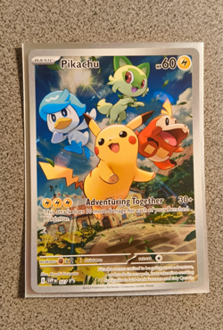 Pikachu 027 Sv: Scarlet & Violet Black Star Promo Cards Holo - NM - Image 1
