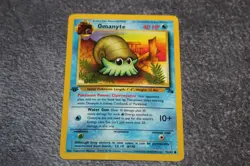 Omanyte 1st Edition 52/62 Fossil Pokemon Card,Vintage 1999 - Image 1