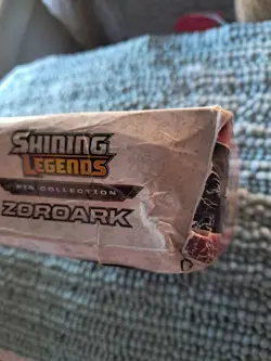 Pokemon TCG Shining Legends Zoroark Card Box with Pin (Damaged, Please Read). - Image 3
