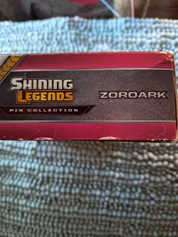 Pokemon TCG Shining Legends Zoroark Card Box with Pin (Damaged, Please Read). - Image 5