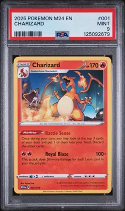 2025 POKEMON MCDONALDS 001 CHARIZARD PSA 9 Mint Card M24 EN UK Seller - Image 1