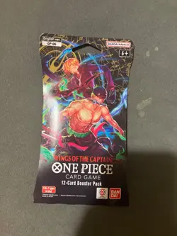 One Piece WINGS OF THE CAPTAIN English Sleeved Booster Pack Sealed 12-Cards OP06 - Image 1