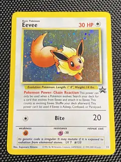 Pokemon Eevee #11 Swirl Black Star Promo Holo Card - Image 1