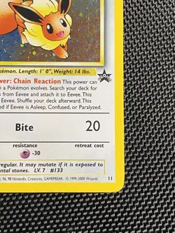 Pokemon Eevee #11 Swirl Black Star Promo Holo Card - Image 4