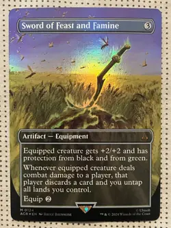 Sword of Feast and Famine (Borderless) Universes Beyond: Assassin's Creed Foil - Image 1