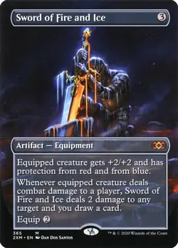 MTG Sword of Fire and Ice (Borderless) - Foil, NM-Mint, English Double Masters - Image 1