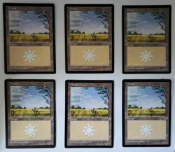 (6) Magic The Gathering Plains Basic Land Portal LP/NM Free Shipping - Image 1