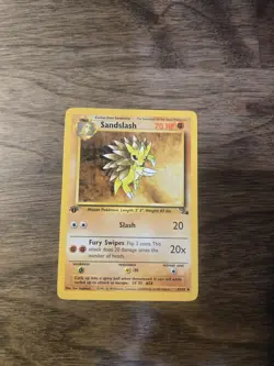 Sandslash - 1999 Pokemon Fossil Set - #41/62 - 1st Edition - Image 1