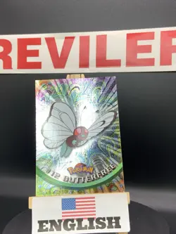 Pokemon Butterfree #12 - 1999 Pokemon Black Topps TV Animation Series 1 - HP - Image 1