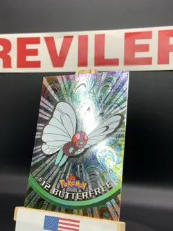 Pokemon Butterfree #12 - 1999 Pokemon Black Topps TV Animation Series 1 - HP - Image 3