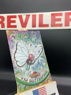 Pokemon Butterfree #12 - 1999 Pokemon Black Topps TV Animation Series 1 - HP - Image 5