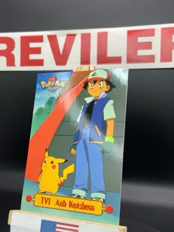 Ash Ketchum #TV1 - 1999 Black Topps Pokemon Series 1 - Image 3