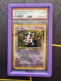 Pokemon TCG Mr. Mime Jungle Holo Rare PSA 9 No Symbol Error - Image 1
