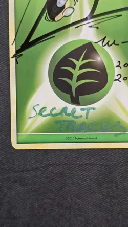 Pokemon Grass Energy Non-Holo Mewtwo Eye Moduwa Sketch Auto AUTHENTIC - Image 2