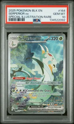 2025 POKEMON BLK EN-BLACK BOLT SPECIAL ILLUSTRATION RARE SERPERIOR EX PSA 10 - Image 1