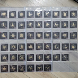 Korea Pokemon 24k Gold Plated Stickers -Full 50 Set with Mew Included - Image 1
