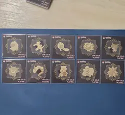 Korea Pokemon 24k Gold Plated Stickers -Full 50 Set with Mew Included - Image 2