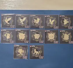 Korea Pokemon 24k Gold Plated Stickers -Full 50 Set with Mew Included - Image 3
