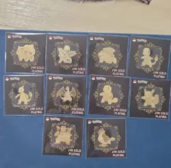 Korea Pokemon 24k Gold Plated Stickers -Full 50 Set with Mew Included - Image 4