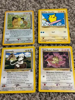 Pokemon black star promo lot 1999-2000 Surfing Pikachu, Meowth, Smeargle! LP-MP - Image 2