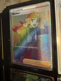 Pokemon TCG Trainer Supporter Full Art Holo Lot Milo Worker Zisu Professor Bede - Image 4