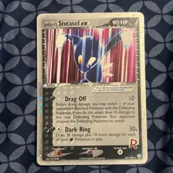 Pokemon Rocket's Sneasel ex 103/109 2004 Team Rocket Returns Holo Swirl 🌀 - Image 1