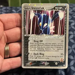 Pokemon Rocket's Sneasel ex 103/109 2004 Team Rocket Returns Holo Swirl 🌀 - Image 2