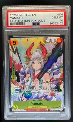 2025 One Piece EN Yamato Illustration Box Volume 2 #016 PSA 10 Gem Mint - Image 1