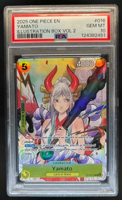 2025 One Piece EN Yamato Illustration Box Volume 2 #016 PSA 10 Gem Mint - Image 1