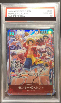 PSA 10 ONE PIECE Card "One Piece Day 2024" Monkey D Luffy Promo ST10-006 Japan - Image 1