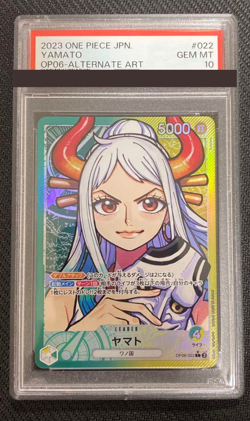 PSA 10 Yamato ONE PIECE Card OP06-022 Leader Parallel Wings of Captain Japanese - Image 1