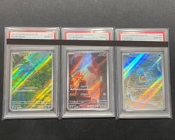 PSA 10 Set Bulbasaur Charmander Squirtle AR Pokemon Card Japanese 166 168 170 JP - Image 1
