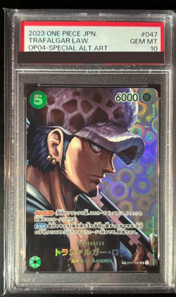 PSA 10 Trafalgar Law OP01-047 One Piece Card OP04-Special Alt Art Japanese Japan - Image 1