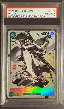 PSA 10 Ryuma MONSTERS One Piece Card 103 P-072 Promo Japanese from Japan BANDAI - Image 1
