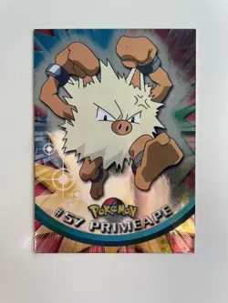Primeape #057 HOLO Topps pokemon card (TV Animation Edition) MINT - Image 1