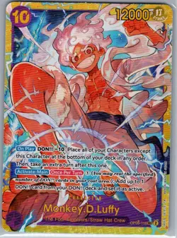 Monkey.D.Luffy OP05-119 SEC Premium Booster The Best - One Piece Card Game - NM - Image 1