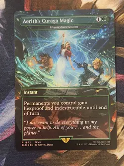 MTG Secret Lair - Final Fantasy - Heroic Intervention / Aerith - English FOIL NM - Image 1