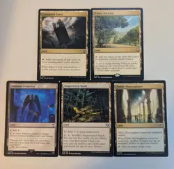 MTG Lands - Ominous Cemetery, Command tower and 3 others. 5 card lot - Image 1