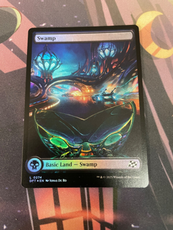 MTG - SWAMP (0274) - COMMON - NM - DFT - FOIL - FULL ART - Image 1