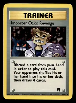 Imposter Oak's Revenge 76/82 Uncommon Team Rocket WOTC Pokemon LP - Image 1