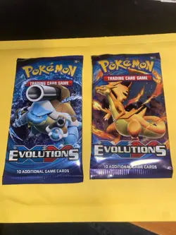2 XY Evolutions Booster Packs Pokemon TCG Factory Sealed 2016 English - Image 1