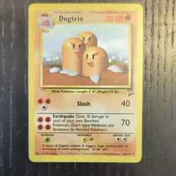Pokemon TCG Dugtrio Base Set 2 Non Holo Rare 23/130 Vintage WOTC - Image 1