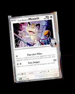 NM pokemon Miscellaneous Cards & Products Holo Common Team Rocket's Meowth (Cosm - Image 1