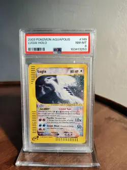2003 POKEMON AQUAPOLIS #149 LUGIA-HOLO PSA 8 - Image 1