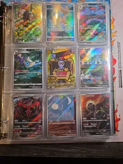 Pokemon Card Lot Binder V/VMAX IR Hits Ex 180 Cards NM Full Art - Image 1