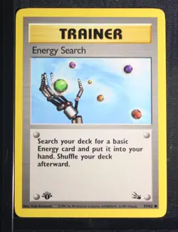 PSA 9 MINT 1999 Pokemon Fossil #59 Energy Search 1st Edition !!! - Image 3