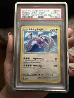 Pokemon TCG Shining Lugia SM82 Holo Rare PSA 10 Gem Mint - Image 2