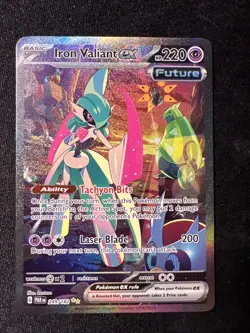 Pokemon TCG Iron Valiant ex 249/182 SV04: Paradox Rift Special Illustration Rare - Image 1
