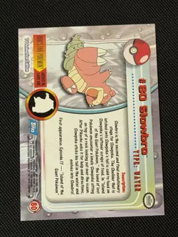 Pokemon - Topps 1999 - #80 Slowbro - Non Holo - Blue Logo - WTP Drowzee - Image 2
