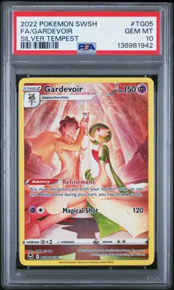 2022 POKEMON SWORD & SHIELD SILVER TEMPEST #TG05 FULL ART/GARDEVOIR PSA 10 - Image 1